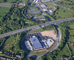  junction 31a of the M6 Motorway at Preston  from the air