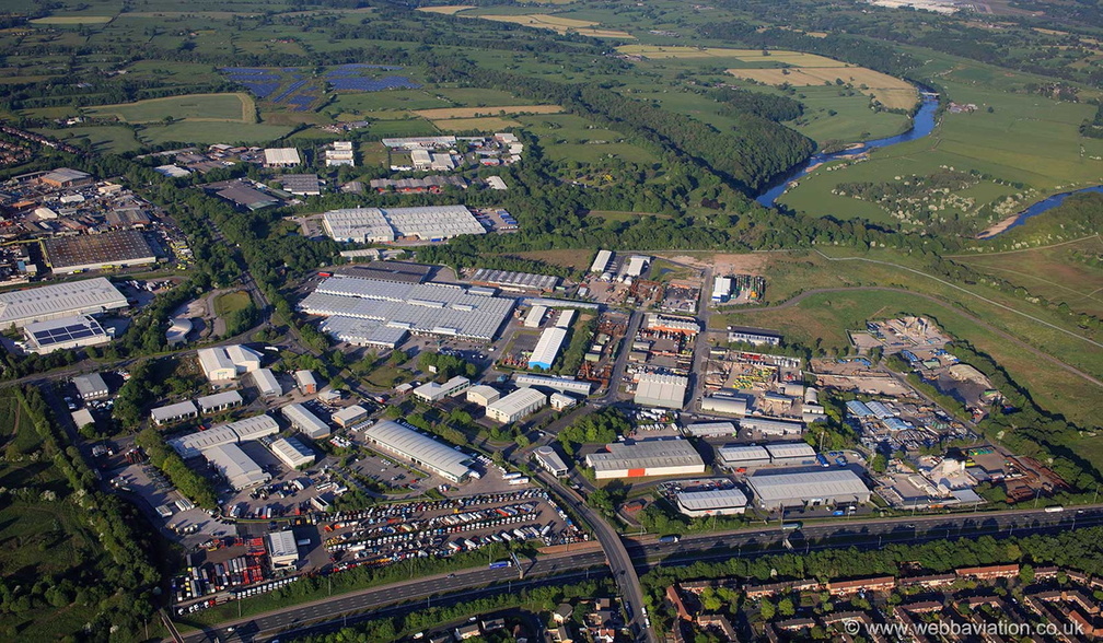 Millennium City Park , Preston from the air