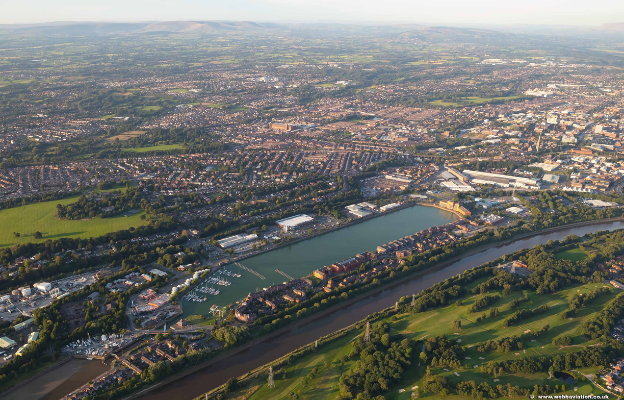 Preston Docks Lancashire aerial photo