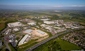 Red Scar Industrial Estate Preston from the air