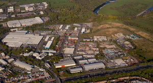 Red Scar Business Park aerial photo