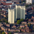 Sandown Court tower blocks, Preston  aerial photo