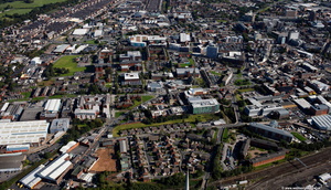 University of Central Lancashire  Preston Lancashire at night aerial photograph