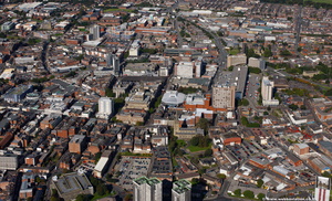  Preston town centre aerial photo