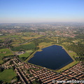 Heaton Park Reservoir  Prestwich Lancashire  aerial photograph
