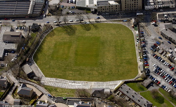 Rawtenstall Cricket Club from the air 
