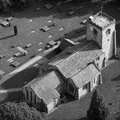St Wilfrid's medieval Church, Ribchester from the air