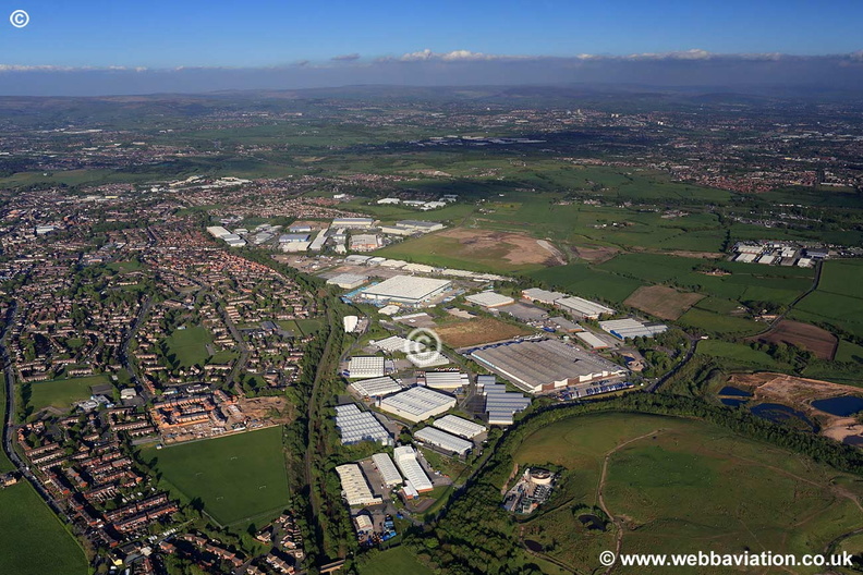 Heywood Distribution Park  Rochdale Lancashire aerial photograph