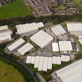 Heywood Distribution Park, Rochdale from the air vertical