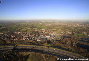 Middleton  Rochdale Lancashire aerial photograph