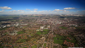 Rochdale from the air high up