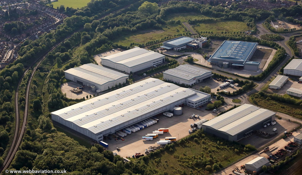 Agecroft Commerce Park Salford from the air 
