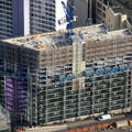 CitySuites Aparthotel  Salford , Greater Manchester, during construction from the air 