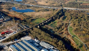 Clifton Viaduct  Salford Greater Manchester  Lancashire aerial photograph