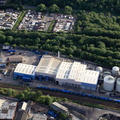 Cobden Street Recycling Centre,  Salford, M6  from the air 
