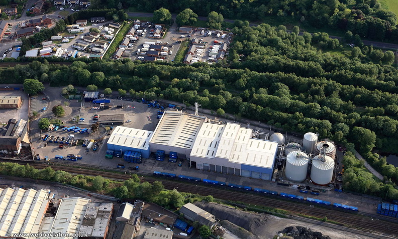 Cobden Street Recycling Centre,  Salford, M6  from the air 