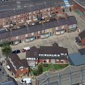  TV studios set in Salford Quays where they film the tv program " Coronation Street " aerial photograph
