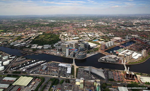 MediaCityUK Salford Quays aerial photograph