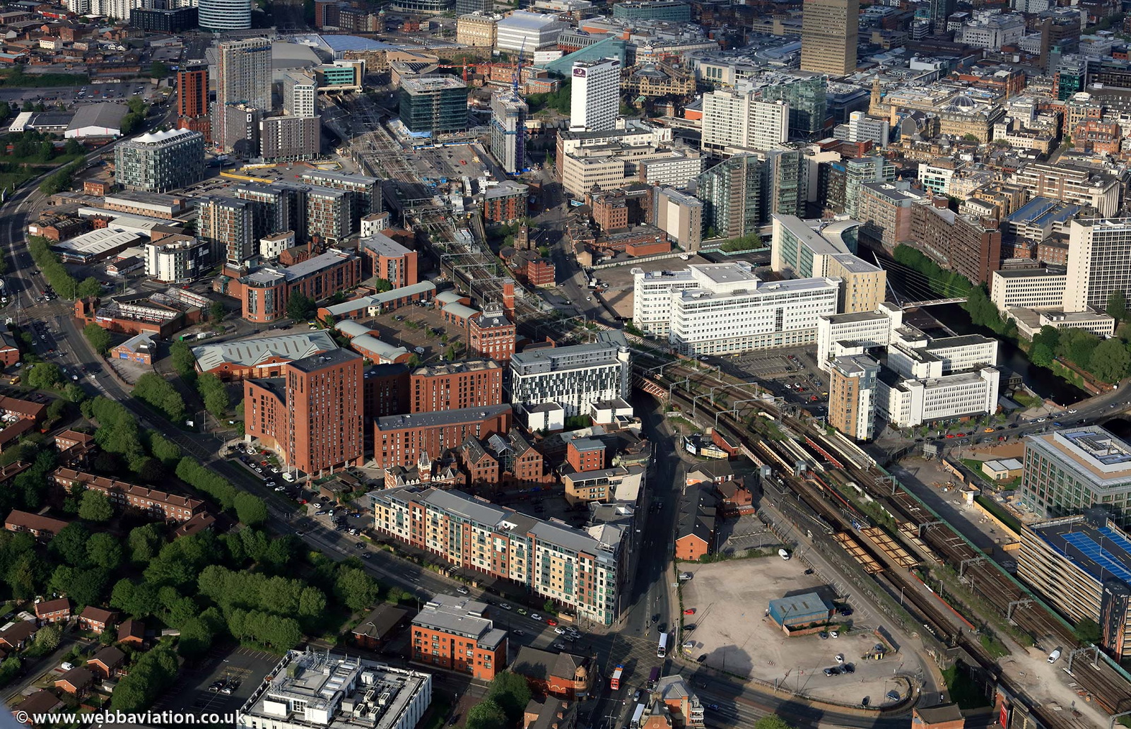 Trinity Way Salford  from the air 