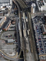Salford Station  Salford Greater Manchester  Lancashire aerial photograph