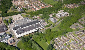 the Concourse Shopping Centre, Skelmersdale  from the air