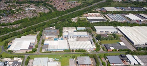 Pimbo Rd, West Pimbo Industrial estate Skelmersdale from the air