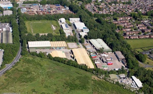 Selby Place Stanley Industrial Estate  Skelmersdale from the air
