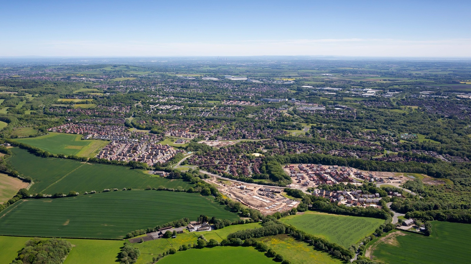 Skelmersdale Lancashre from the air