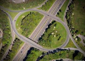 Glenburn Road interchange Skelmersdale  from the air