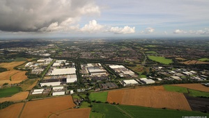 West Pimbo Industrial Estate Skelmersdalefrom the air