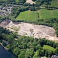 Groundwork activity between Bradley Brook and Chorley Road in Worthington   from the air