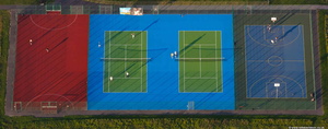  tennis courts at Anchorsholme Park Thornton-Cleveleys from the air