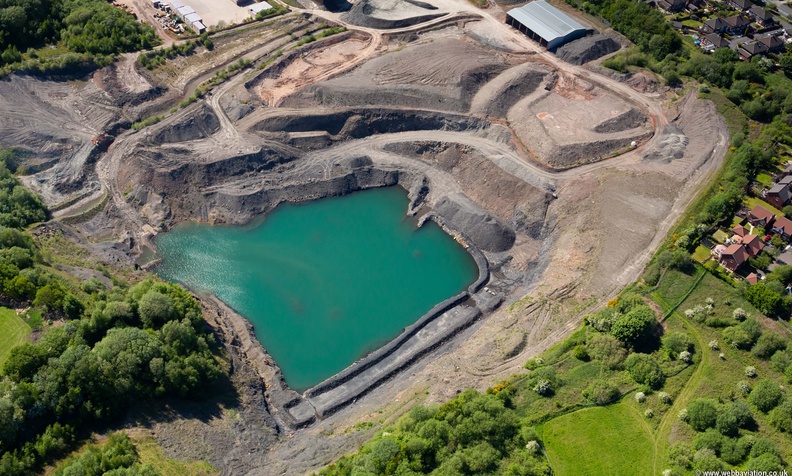 the Blue Lagoon in Upholland from the air