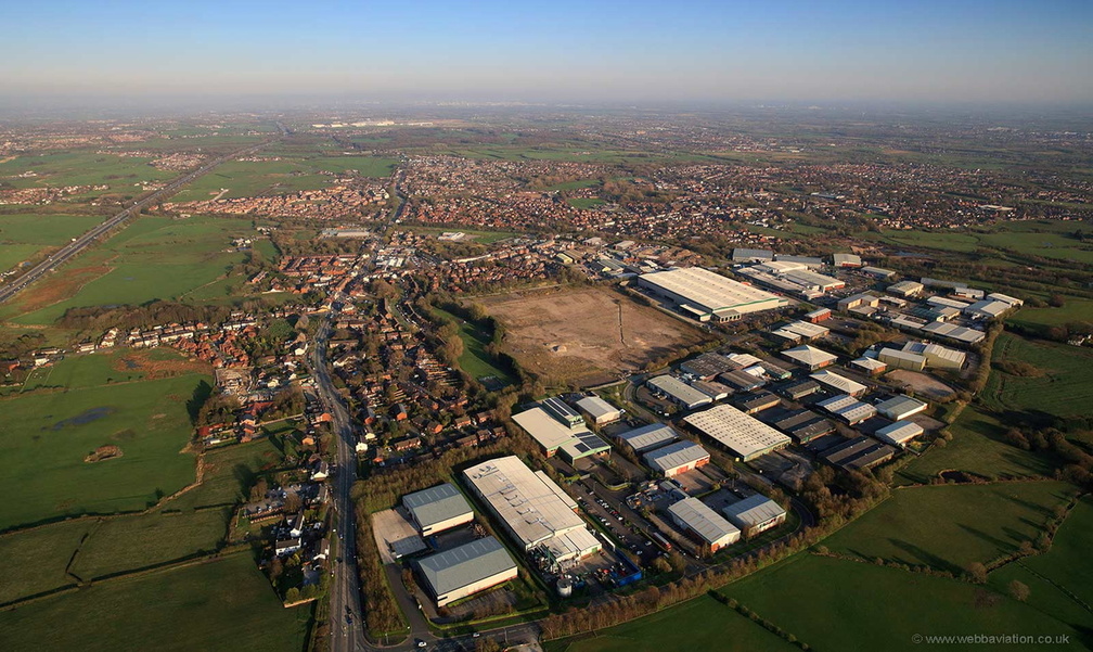 Wingates Industrial Park Westhoughton Lancs  from the air 