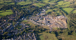 new houses being built in Whalley Lancashire aerial photo