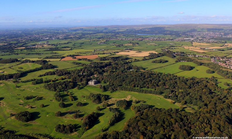 Haigh Hall Country Park Wigan from the air