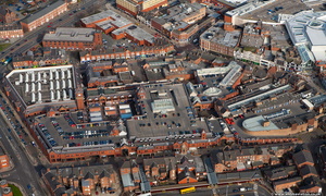 The Galleries Shopping Centre , Wigan from the air