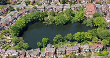 Whitley Reservoir, Wigan  from the air