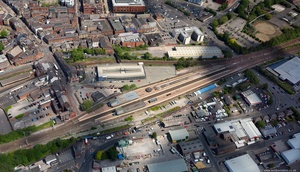 Wigan North Western railway station from the air
