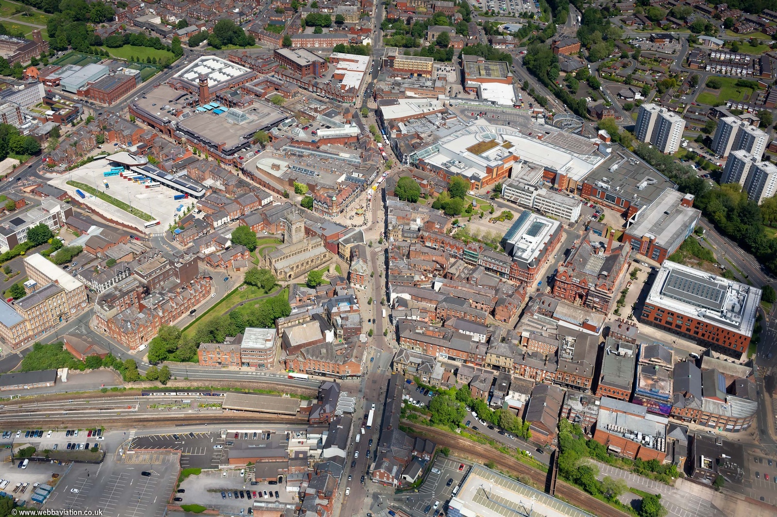 Wigan town centre WN1 from the air