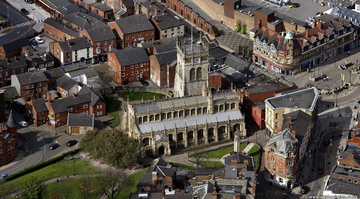 All Saint's Church, Wigan from the air