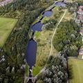 Wigan Flight locks on the Leeds and Liverpool Canal  from the air