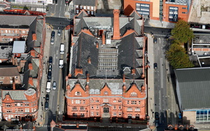Wigan Town Hall    from the air
