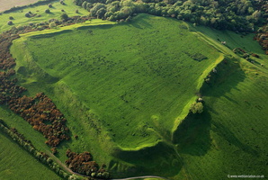 Burrough-on-the-hill late bronze age / early  iron age Univallate hill fort i aerial photograph