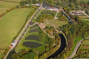 Foxton Locks and Foxton inclined planefrom the air