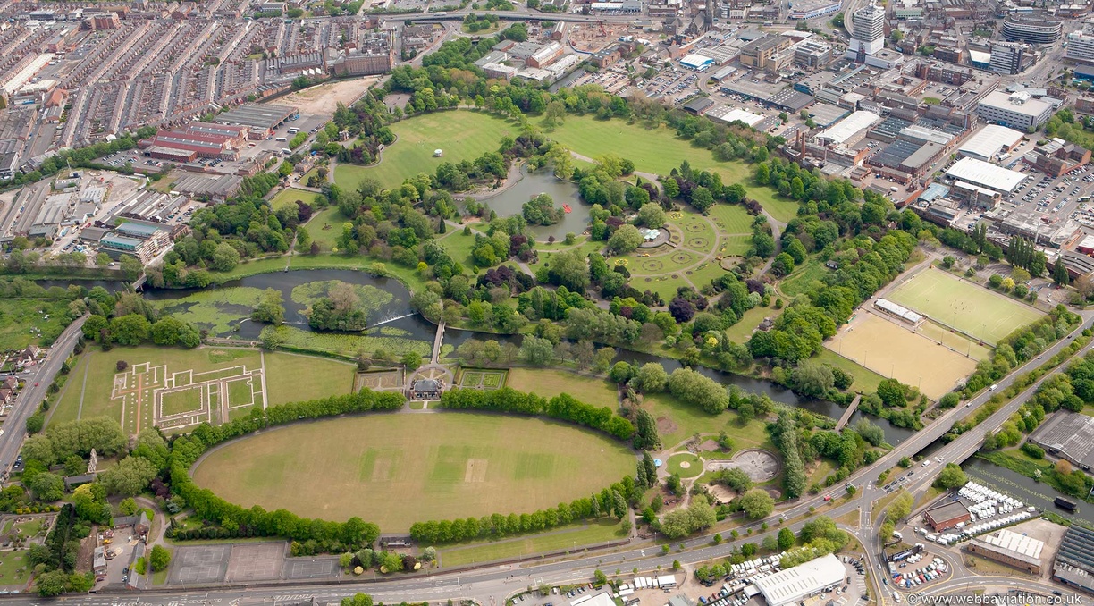 Abbey Park, Leicester from the air