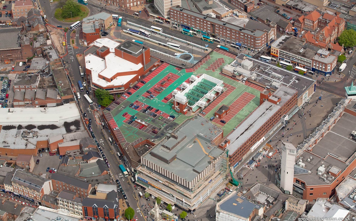Haymarket Shopping Centre Leicester LE1 from the air