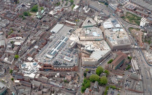 Highcross Shopping Centre, Leicester city centre  LE1 from the air