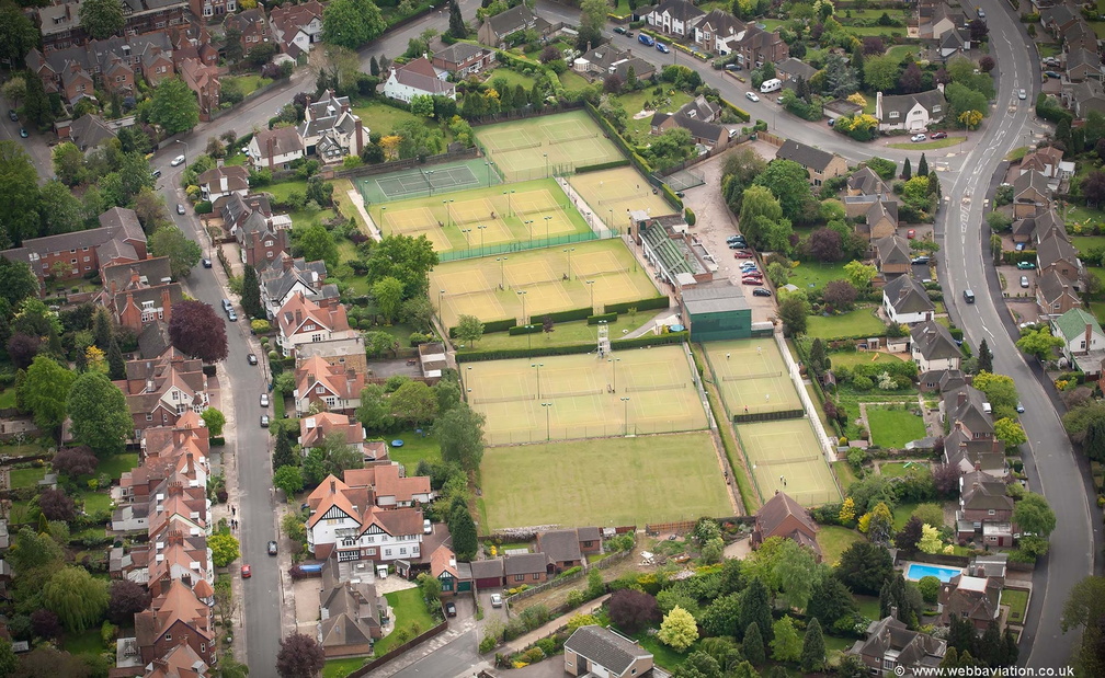 The Leicestershire Tennis & Squash Club, Leicester   from the air