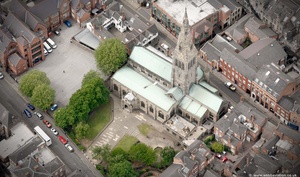  Leicester Cathedral,, Leicester from the air